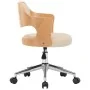 Sillas de comedor giratorias 4 uds madera curvada cuero crema de , Sillas de comedor - Ref: Foro24-3054933, Precio: 547,66 €,...