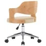 Sillas de comedor giratorias 4 uds madera curvada cuero crema de , Sillas de comedor - Ref: Foro24-3054933, Precio: 547,66 €,...