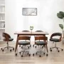 Sillas de comedor giratorias 6 uds madera curvada y cuero negro de , Sillas de comedor - Ref: Foro24-3054910, Precio: 890,83 ...