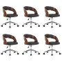Sillas de comedor giratorias 6 uds madera curvada y cuero negro de , Sillas de comedor - Ref: Foro24-3054910, Precio: 890,83 ...