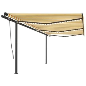 Toldo automático LED sensor de viento amarillo y blanco 6x3,5 m de , Toldos - Ref: Foro24-3070293, Precio: 988,13 €, Descuent...