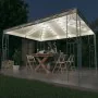 Cenador con tira de luces LED 400x300 cm crema de , Carpas y cenadores - Ref: Foro24-3070340, Precio: 364,36 €, Descuento: %
