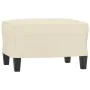 Sillón con taburete cuero sintético color crema 60 cm de , Sofás - Ref: Foro24-3201238, Precio: 192,01 €, Descuento: %