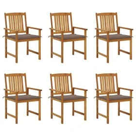 Sillas de jardín y cojines 6 unidades madera maciza de acacia de , Sillas de jardín - Ref: Foro24-3078159, Precio: 454,79 €, ...