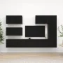 Juego de muebles de TV 6 piezas madera contrachapada negro de , Muebles TV - Ref: Foro24-3078820, Precio: 252,47 €, Descuento: %