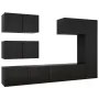 Juego de muebles de TV 6 piezas madera contrachapada negro de , Muebles TV - Ref: Foro24-3078820, Precio: 252,47 €, Descuento: %
