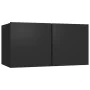 Juego de muebles de TV 6 piezas madera contrachapada negro de , Muebles TV - Ref: Foro24-3078820, Precio: 252,47 €, Descuento: %