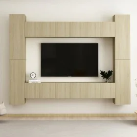 Set de muebles salón TV 10 pzas madera ingeniería roble Sonoma de , Muebles TV - Ref: Foro24-3078967, Precio: 390,53 €, Descu...