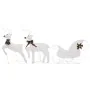 Decoración navideña de renos y trineo de jardín blanco 60 LED de , Luces de Navidad - Ref: Foro24-342682, Precio: 51,12 €, De...