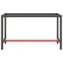 Estructura banco de trabajo metal negro y rojo mate 140x50x79cm de , Patas para mesas - Ref: Foro24-151451, Precio: 97,77 €, ...