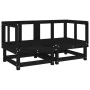 Sofás esquineros con cojines 2 uds madera maciza de pino negro by , Modular outdoor sofas - Ref: Foro24-825454, Price: 226,45...