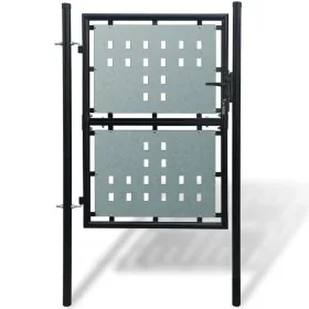 Puerta de valla de jardín negra 100x175 cm by , garden gates - Ref: Foro24-141686, Price: 192,01 €, Discount: %
