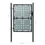 Puerta de valla de jardín negra 100x175 cm de , Puertas de jardín - Ref: Foro24-141686, Precio: 192,01 €, Descuento: %
