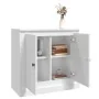 Aparador madera contrachapada blanco brillante 70x35,5x67,5 cm de , Aparadores - Ref: Foro24-816186, Precio: 74,55 €, Descuen...