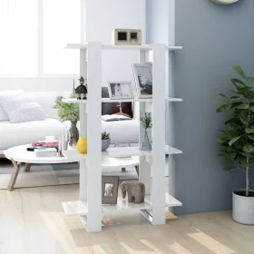 Estantería/divisor de espacios blanco brillante 80x30x123,5 cm by , Bookcases and shelves - Ref: Foro24-811580, Price: 39,65 ...