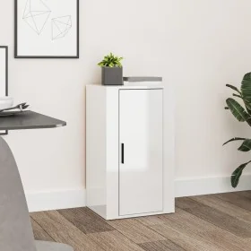 Aparador de madera contrachapada blanco brillante 40x33x70 cm by , Sideboards - Ref: Foro24-819414, Price: 59,48 €, Discount: %