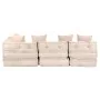 Puf modular de 4 plazas de tela beige de , Cojines para sillas y sofás - Ref: Foro24-249398, Precio: 833,24 €, Descuento: %