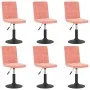 Sillas de comedor giratorias 6 unidades de terciopelo rosa de , Sillas de comedor - Ref: Foro24-3089305, Precio: 295,82 €, De...
