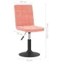 Sillas de comedor giratorias 6 unidades de terciopelo rosa de , Sillas de comedor - Ref: Foro24-3089305, Precio: 295,82 €, De...