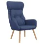 Sillón de relax con taburete tela azul de , Sillones - Ref: Foro24-3097754, Precio: 139,21 €, Descuento: %