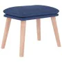 Sillón de relax con taburete tela azul de , Sillones - Ref: Foro24-3097754, Precio: 139,21 €, Descuento: %
