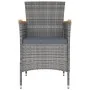 Juego de comedor de jardín 9 piezas con cojines gris de , Conjuntos de jardín - Ref: Foro24-3103599, Precio: 851,76 €, Descue...