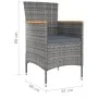 Juego de comedor de jardín 9 piezas con cojines gris de , Conjuntos de jardín - Ref: Foro24-3103599, Precio: 851,76 €, Descue...