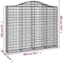 Cestas gaviones 13 uds forma de arco hierro 200x30x160/180 cm by , Pots and planters - Ref: Foro24-3145504, Price: 1,00 €, Di...