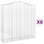 Cestas de gaviones 8 uds forma de arco hierro 200x50x200/220 cm de , Maceteros y jardineras - Ref: Foro24-3145751, Precio: 1,...
