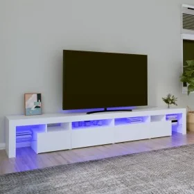 Mueble de TV con luces LED blanco 260x36,5x40 cm de , Muebles TV - Ref: Foro24-3152818, Precio: 208,57 €, Descuento: %