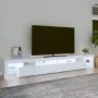 Mueble de TV con luces LED blanco 260x36,5x40 cm de , Muebles TV - Ref: Foro24-3152818, Precio: 208,57 €, Descuento: %