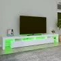 Mueble de TV con luces LED blanco 260x36,5x40 cm de , Muebles TV - Ref: Foro24-3152818, Precio: 208,57 €, Descuento: %