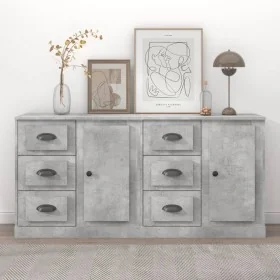 Aparadores 2 uds madera contrachapada gris hormigón de , Aparadores - Ref: Foro24-3185227, Precio: 203,84 €, Descuento: %