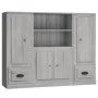 Aparador alto 3 piezas madera contrachapada gris Sonoma de , Aparadores - Ref: Foro24-3185317, Precio: 238,32 €, Descuento: %