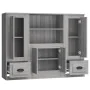 Aparador alto 3 piezas madera contrachapada gris Sonoma de , Aparadores - Ref: Foro24-3185317, Precio: 238,32 €, Descuento: %