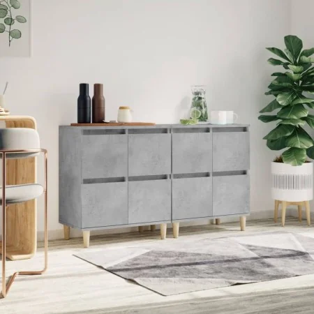 Aparadores 2 uds madera contrachapada gris hormigón 60x35x70 cm de , Aparadores - Ref: Foro24-3185755, Precio: 139,72 €, Desc...