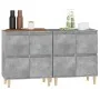 Aparadores 2 uds madera contrachapada gris hormigón 60x35x70 cm de , Aparadores - Ref: Foro24-3185755, Precio: 139,72 €, Desc...
