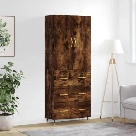 Aparador alto madera contrachapada roble ahumado 69,5x34x180 cm von , Sideboards - Ref: Foro24-3195832, Preis: 170,37 €, Raba...
