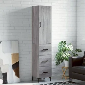 Aparador alto madera contrachapada gris Sonoma 34,5x34x180 cm de , Aparadores - Ref: Foro24-3198855, Precio: 114,33 €, Descue...