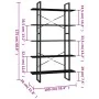 Estantería de 5 niveles madera de pino negro 100x30x175 cm de , Librerías y estanterías - Ref: Foro24-3082007, Precio: 128,03...