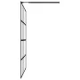 Mampara ducha con estante vidrio ESG y aluminio negro 80x195 cm von , Duschwände und Duschwände - Ref: Foro24-3185445, Preis:...