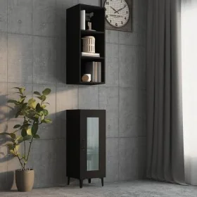 Armario de pared madera de ingeniería negro 34,5x32,5x90 cm de , Estantes y estanterías - Ref: Foro24-812484, Precio: 48,80 €...