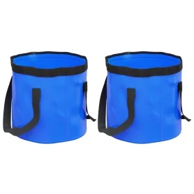 Cubos plegables 2 unidades PVC azul 30 L de , Herramientas de camping - Ref: Foro24-364311, Precio: 31,36 €, Descuento: %