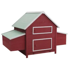 Gallinero de madera rojo 157x97x110 cm de , Jaulas y habitáculos para animales pequeños - Ref: Foro24-170857, Precio: 267,42 ...