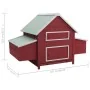 Gallinero de madera rojo 157x97x110 cm de , Jaulas y habitáculos para animales pequeños - Ref: Foro24-170857, Precio: 267,42 ...