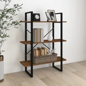 Estantería madera contrachapada roble marrón 80x30x105 cm de , Librerías y estanterías - Ref: Foro24-821317, Precio: 60,02 €,...