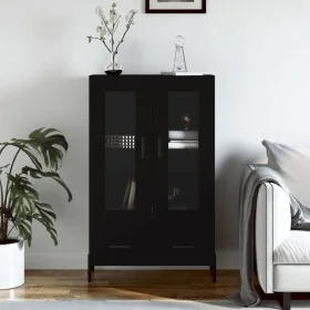 Aparador alto madera de ingeniería negro 69,5x31x115 cm de , Aparadores - Ref: Foro24-828309, Precio: 96,63 €, Descuento: %