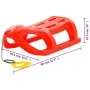 Trineo polipropileno rojo 80x39,5x25,5 cm de , Trineos - Ref: Foro24-93717, Precio: 47,44 €, Descuento: %