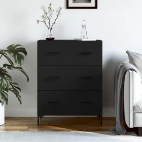 Aparador de madera de ingeniería negro 69,5x34x90 cm de , Aparadores - Ref: Foro24-827853, Precio: 106,95 €, Descuento: %
