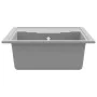 Fregadero de cocina con rebosadero ovalado granito gris by , Sinks - Ref: Foro24-147102, Price: 154,11 €, Discount: %
